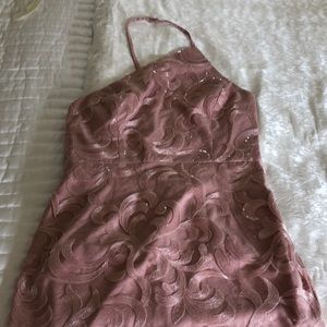 Vera Wang asymmetrical neck dress pink new 12